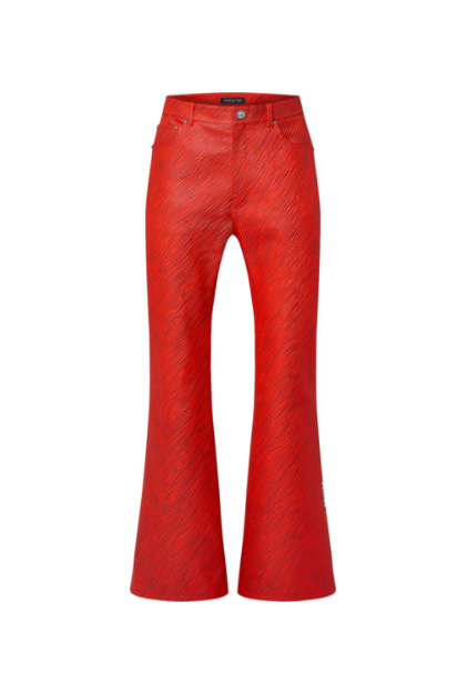 Louis Vuitton Louis Vuitton x Park Seo-Bo Red Epi Leather Flared Pants-thehypepost-qDk3f.png